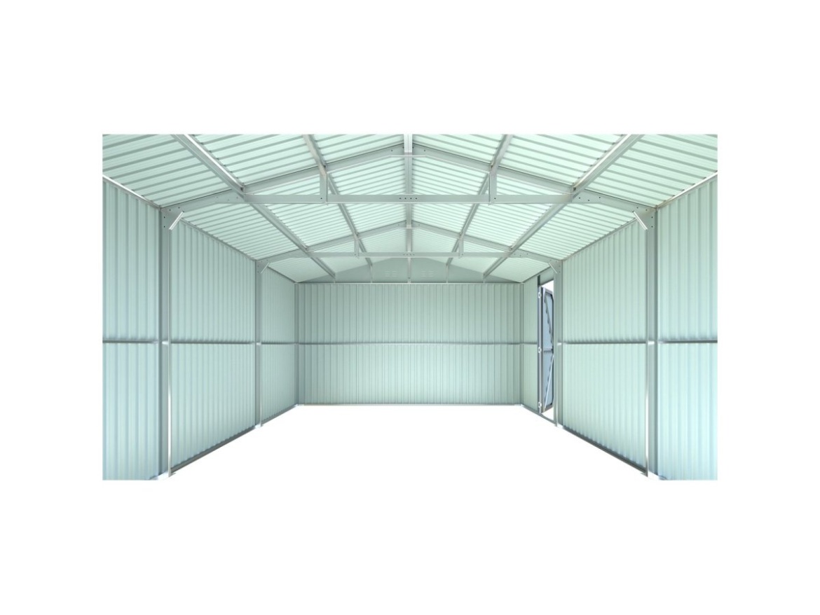 Kovová garáž 3,8 x 6 m so sedlovou strechou Antracit Riwall PRO RMCG 20x13 Anthracite