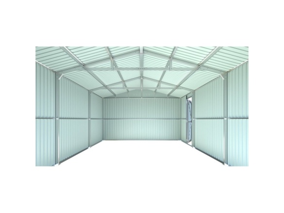 Kovová garáž 3,8 x 6 m so sedlovou strechou Antracit Riwall PRO RMCG 20x13 Anthracite