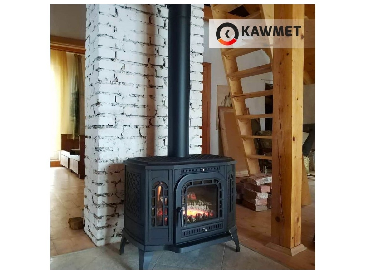 Litinová krbová kamna Kawmet P7 PB - 10,5 kW ECO