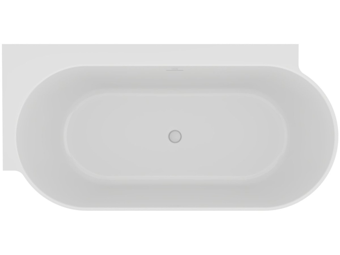 Ravak Vana Freedom Corner II Tec 175x86 P, volně stojící, bílá, krytka odtoku bílá/černá/chrom