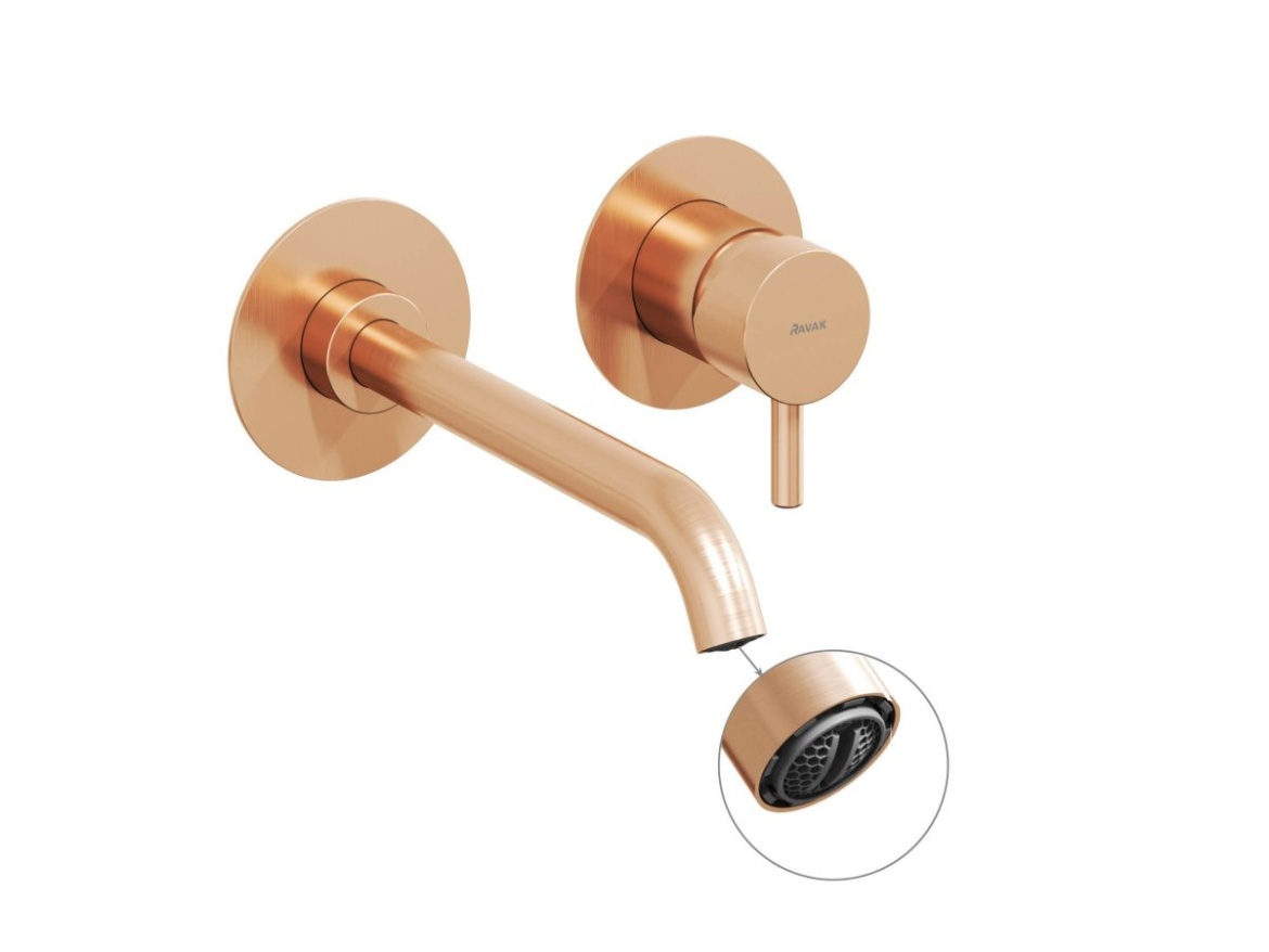 Ravak ES 019.60RGB.O1.RB07B Umyvadlová podomítková baterie bez tělesa, Rose Gold Brushed