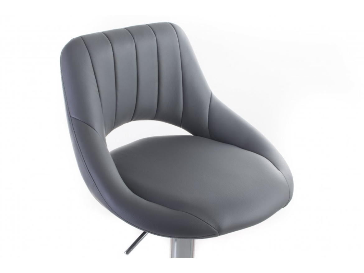 G21 Barová židle  Aletra koženková, prošívaná grey