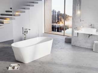 Koupání –  Ravak Vana Solo 178x80, volně stojící, bílá, krytka přepadu a odtoku černá