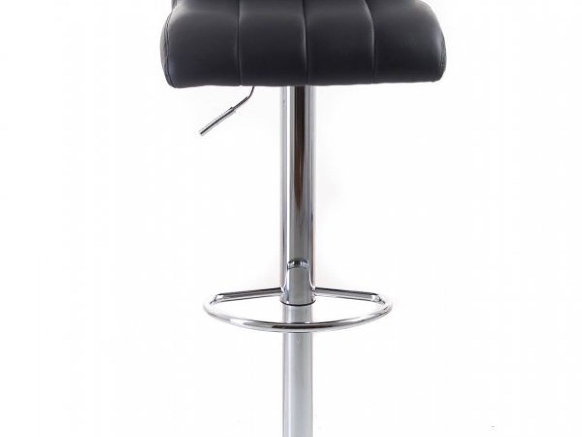 G21 Barová židle  Malea koženková, prošívaná black