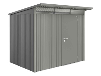 Biohort kerti fészerek – AvantGarde A5, šedý křemen metalíza s jednokřídlými dveřmi
