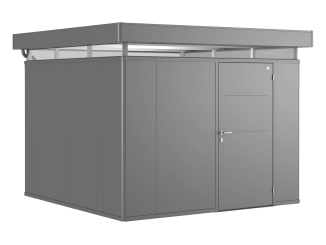 Biohort kerti fészerek – CasaNova 3x5, šedý křemen metalíza, závěs dveří vlevo