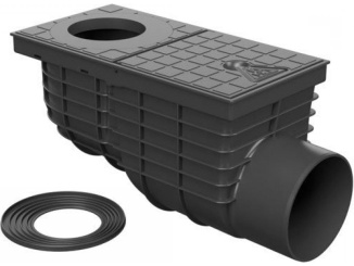 Bočné – PP kanalizační vpusť boční černá 125 mm 325 G