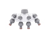 Bradas Čtyřcestný rozdělovač Bradas White Line SOLID s ventily pro kohout 1" nebo 3/4"