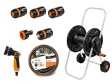 Bradas Zahradní hadice 20m 1/2 Black Line s vozíkem a příslušenstvím