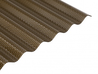 Brett Martin – Vlnitý polykarbonát Marlon CSE Diamond VL 76/18 2,6 mm bronz 1,045 x 2,5 m