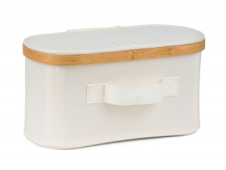 Bydlení – G21 Úložný box 30 x 15 x 15 cm, bambusový s víkem, béžový