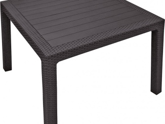 Bydlení – Keter Jídelní stůl Melody Quartet BOX - 95 x 95 x 74,5 cm - hnědý