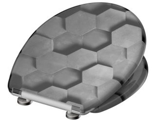 Bydlení – Schütte GREY HEXAGONS| Duroplast, Soft Close