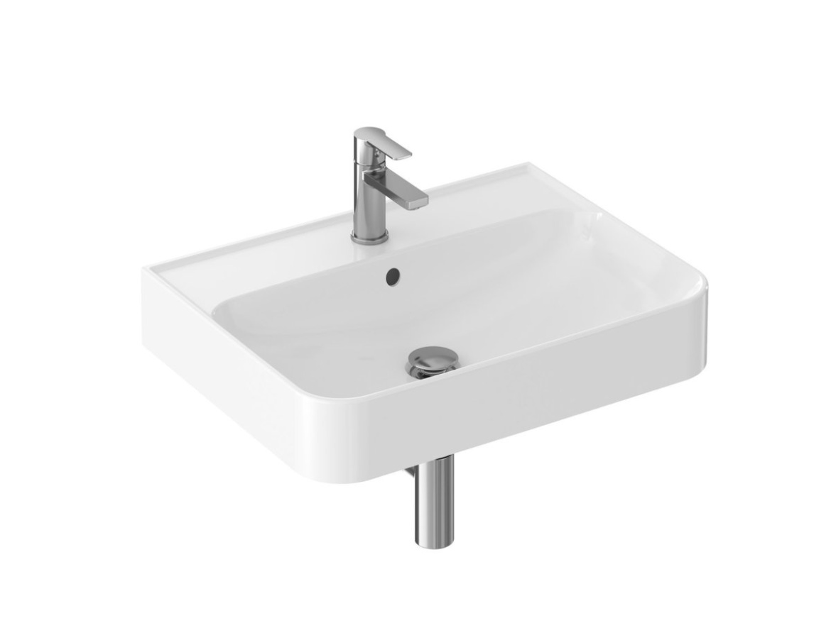 Ravak Umývadlo Ellen 60, s otvorom pre batériu, s prepadom, biela