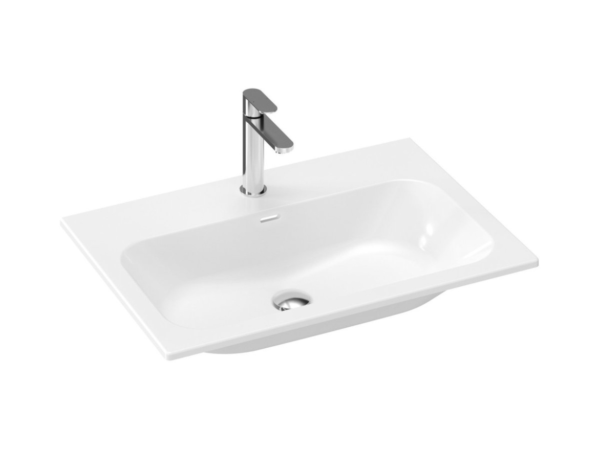 Ravak Umyvadlo Chrome Slim 80 keramické, s otvorem pro baterii, s přepadem, bílá