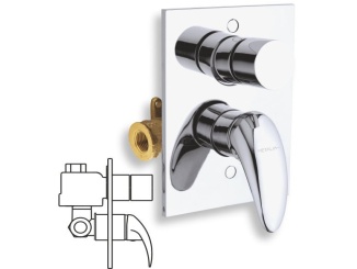 Vodovodné batérie –  Novaservis Sprchová baterie Metalia 55, chrom, podomítková, bez příslušenství,  55050R,0