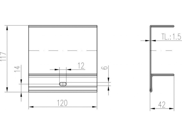 Spojka k stene s izoláciou Chuděj Cove