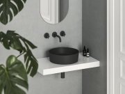 Ravak Umývadlo Uni Slim 40, bez otvoru pre batériu, bez prepadu, biela