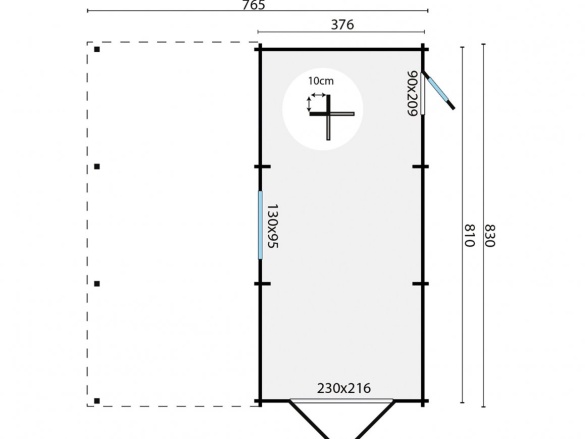 Tuindeco Berggren Garage-carport | 58mm | impregnated green