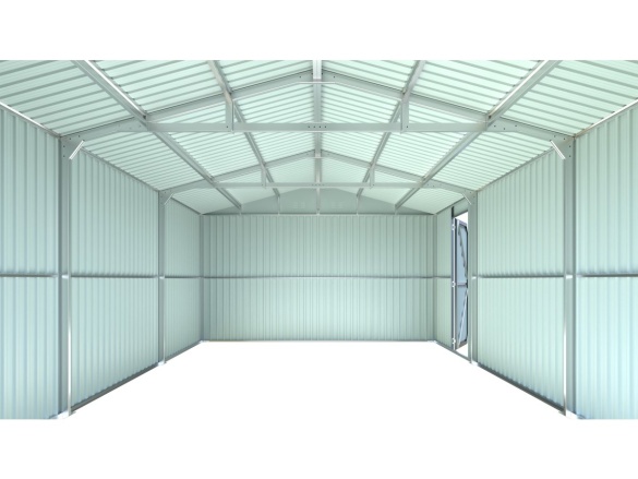 Fém garázs 3,8 x 6 m nyeregtetővel, antracit színű Riwall PRO RMCG 20x13 Anthracite