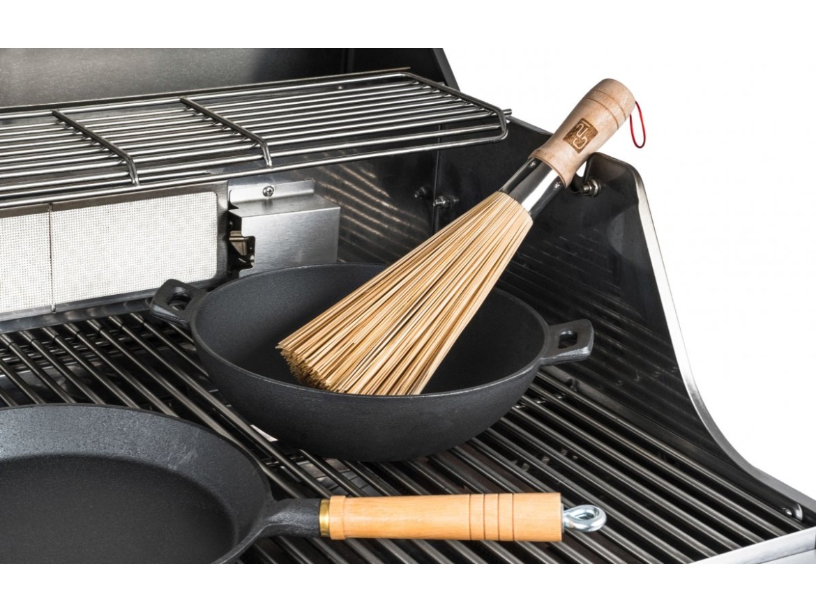 G21 Grilovací nářadí  bambusový kartáč na čištění pánví