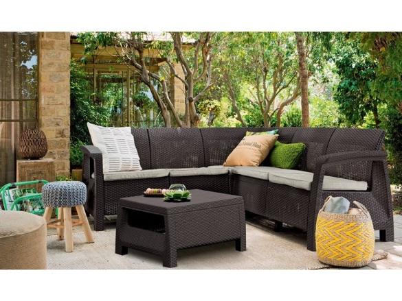 Keter Zahradní set Corfu Relax set - hnědá / béžová