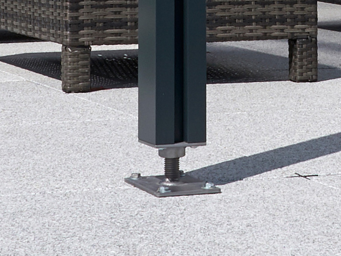 Hliníková pergola - číry/biela konštrukcia Gutta Terrassendach Premium