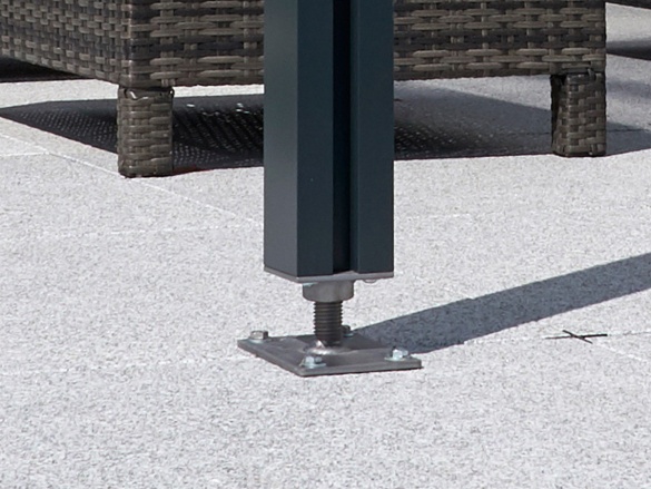 Hliníková pergola - číry/biela konštrukcia Gutta Terrassendach Premium