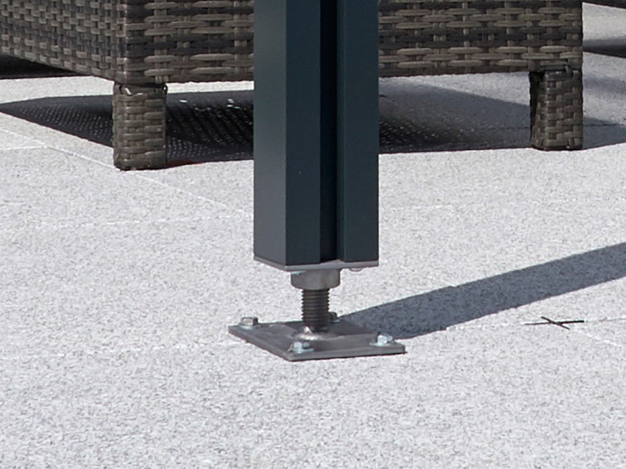 Hliníková pergola - čirý / bílá konstrukce Gutta Terrassendach Premium