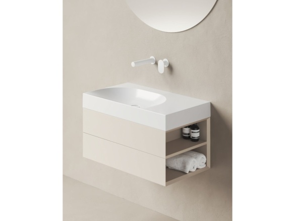 Ravak Umývadlo Lite 80/60 L, bez otvoru pre batériu, bez prepadu