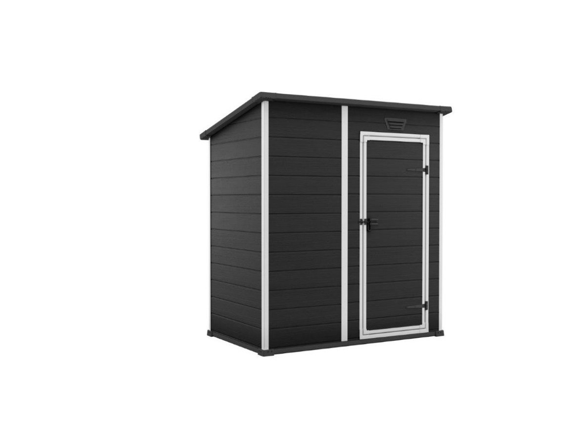 Keter Zahradní domek Keter Essential Shed 6x4 - 112 × 184 × 195 cm - tmavě šedý/bílý
