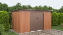 G21 Zahradní domek  GRAH 700 - 340 x 206 cm, hnědý