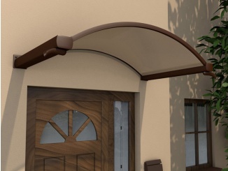 Obloukové stříšky –  Vchodová strieška Guttavordach NO hnedá/bronz, 160 x 90 cm