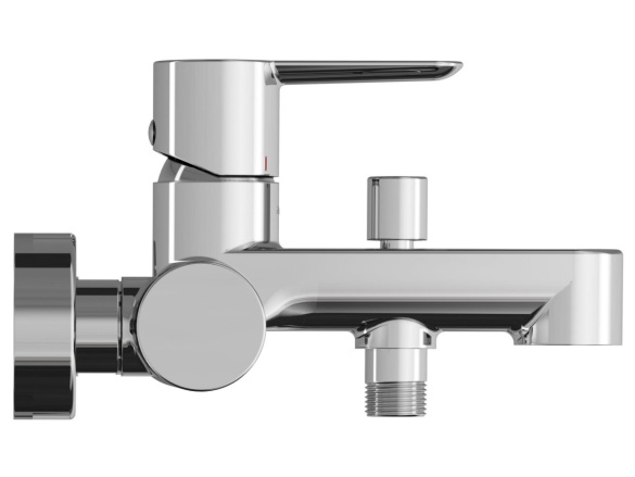 Ravak PU 022.01CR Vanová nástěnná baterie s přepínačem, bez sprchového setu, chrom