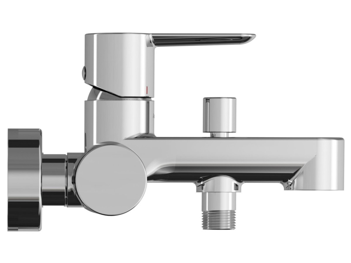 Ravak PU 022.21BLM Vanová nástěnná baterie s přepínačem, bez sprchového setu, černá matná