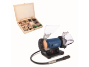 Dvojkotúčová brúska/leštička so systémom Flexidrive Scheppach HG 35