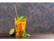 G21 Kovová brčka  BeEco Classic 6 ks stříbrná, rovná + kartáček na čištění