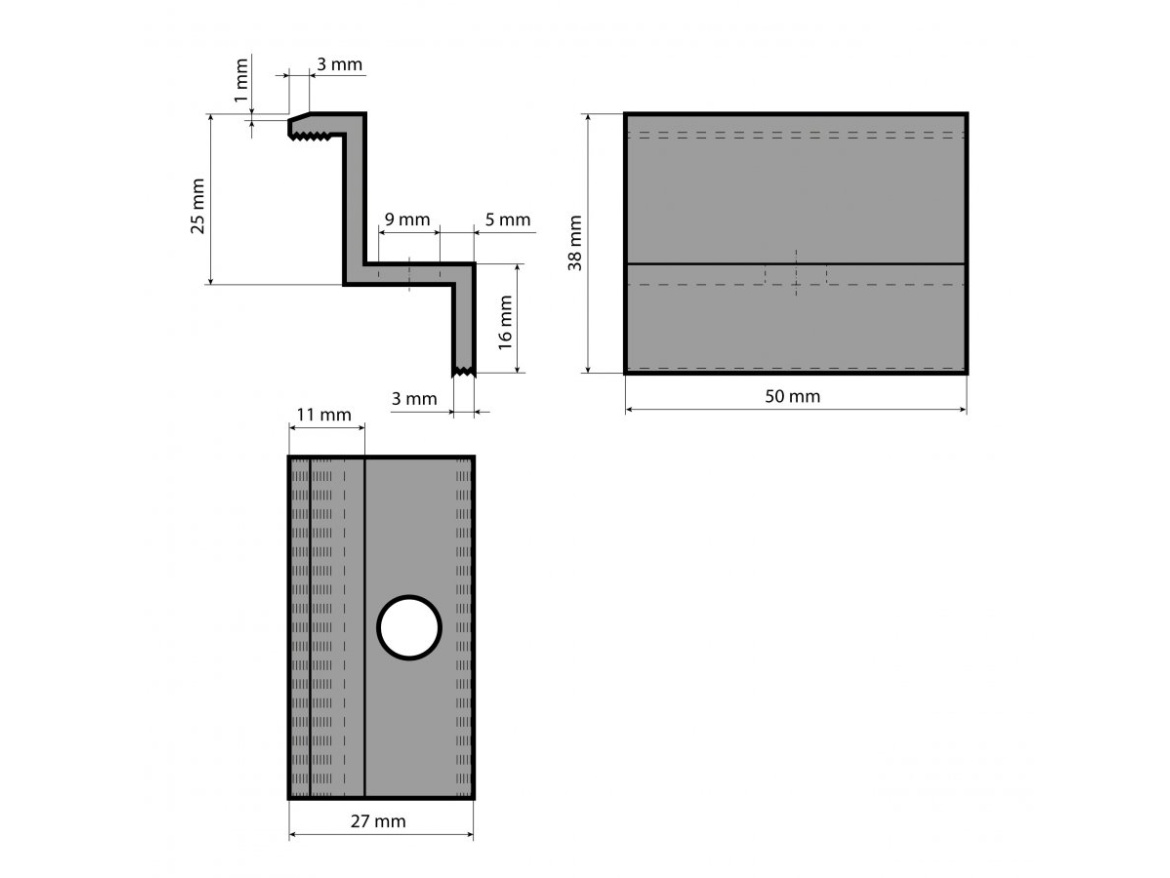 G21 Úchyt panelu  krajní černý, pro panel 35 mm
