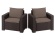 Keter Zahradní křesla  California Mix&Match Chair - 83 x 68 x 72 cm - 2ks - hnědá
