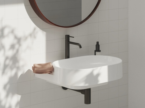 Ravak ES 014.10WV Umyvadlová stojánková baterie 250 mm bez výpusti, White Velvet