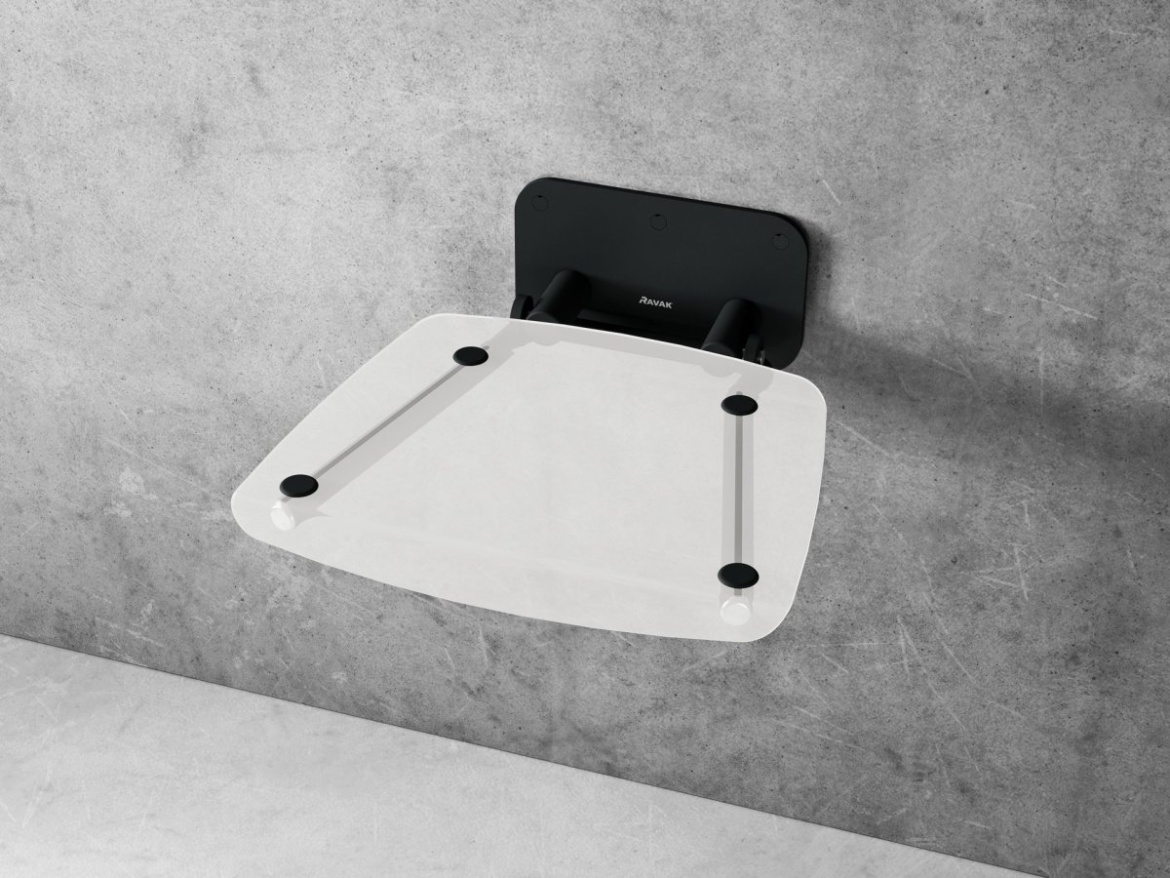 Ravak Sedadlo Ovo B II, clear/antikoro