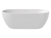 Ravak Vaňa Freedom O 169x80, voľne stojaca, biela, krytka odtoku biela/čierna/chróm