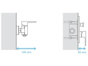 Ravak RB 070.50 Základné teleso pre podomietkové batérie, R-box