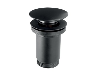 Výpustě a zátky –  Novaservis Umyvadlová výpusť 5/4", černá, click-clack, velká zátka,  S285-BL-B
