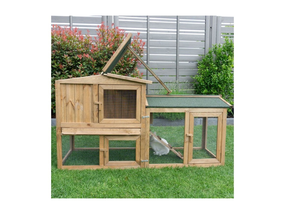 Scobax Dřevěná králíkárna MILEVSKO, 1450x530x835 mm