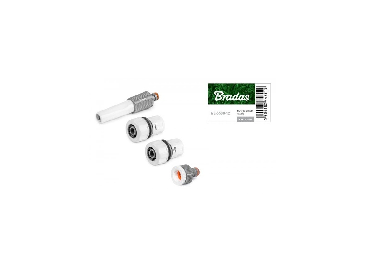 Bradas Zavlažovací 4 dílný komplet White Line pro hadici 3/4"