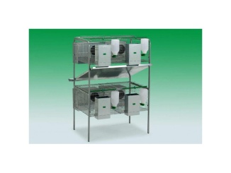 Állattenyésztés –  Scobax Gaun Klecový kotec pro králíky Lima - dvě patra, 4 kotce