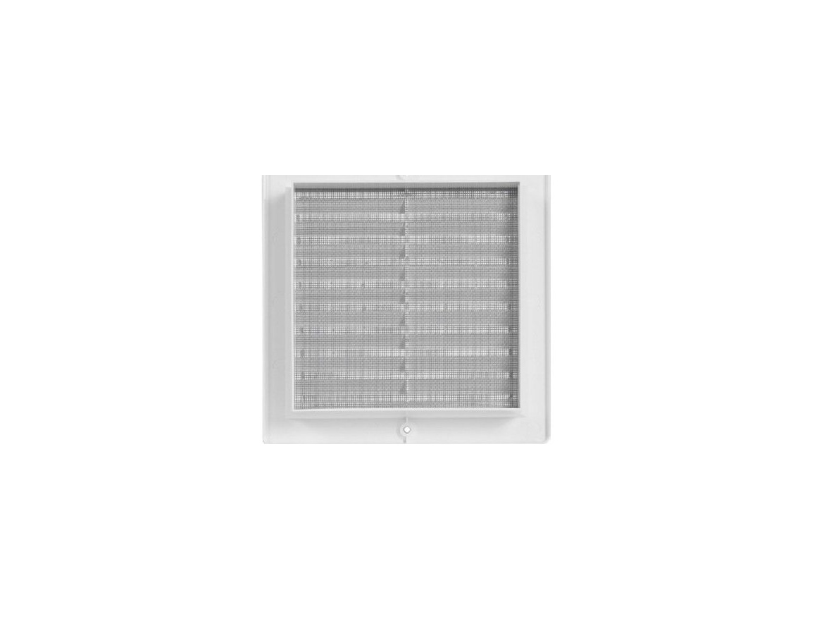 Haco Větrací mřížka 200 × 200 mm, s rámečkem a síťovinou, bílá,  0203