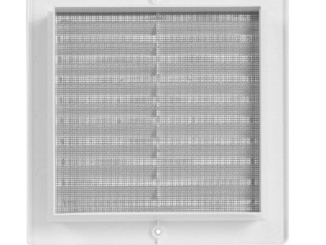 Suchá výstavba – Haco Větrací mřížka 200 × 200 mm, s rámečkem a síťovinou, bílá, 0203