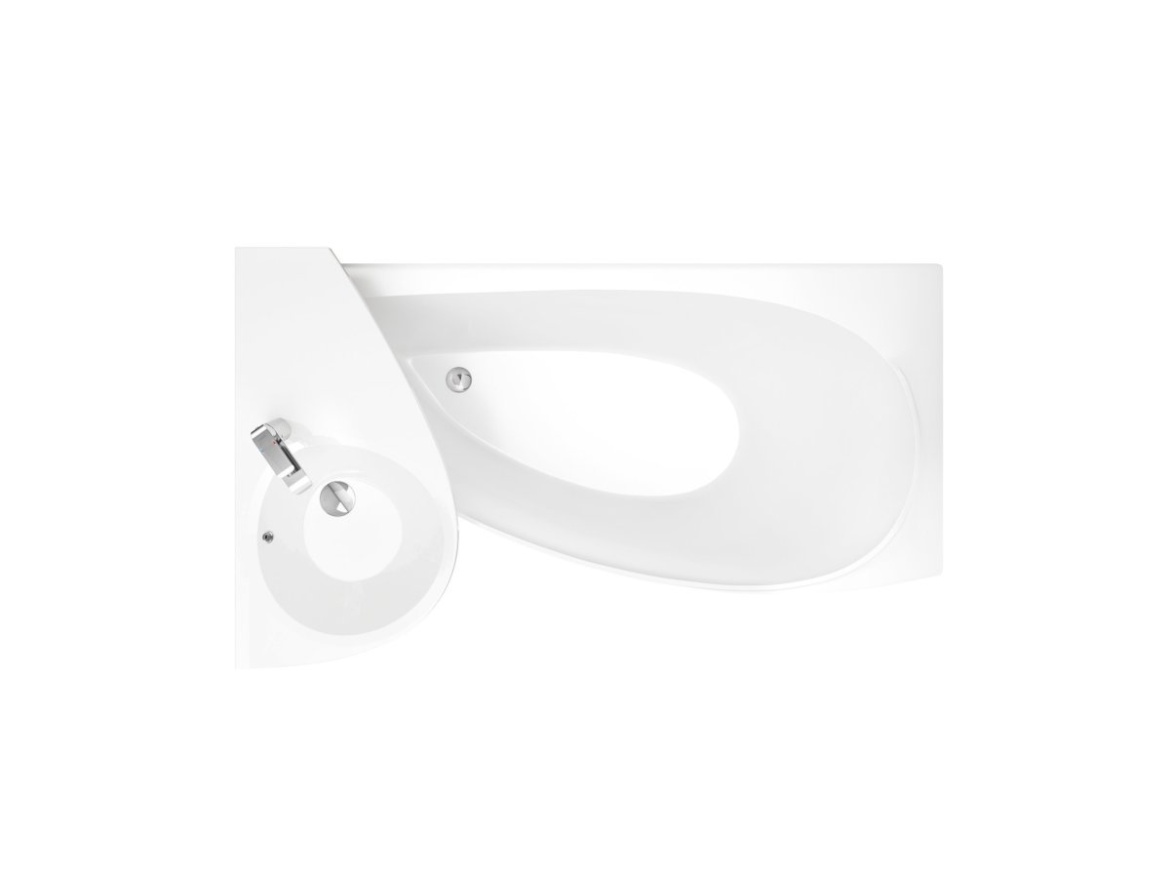 Ravak Umyvadlo Avocado 85 P, s otvorem pro baterii, s přepadem